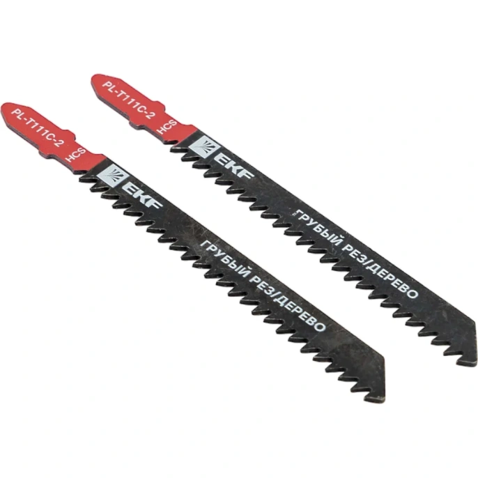 Пилки для электролобзика Master T111C, грубый рез по дереву, HCS, 2 шт EKF pl-t111c-2