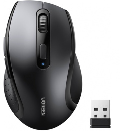 Мышь UGREEN M511 45012 Ergonomic Contoured-Shape Design Wireless Mouse 2.4 GHz - Black 45012_