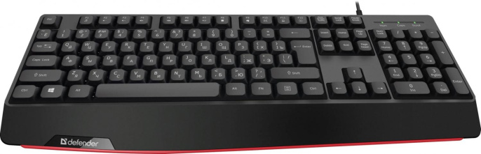 Клавиатура проводная DEFENDER Atom (Атом) HB-546 RU черный (USB, 104 клавиши) (45546)