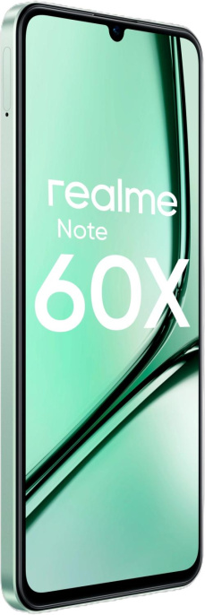 Смартфон realme Note 60x RMX3938 4+128 Зеленый 6.74" HD+ LCD/90Hz/Unisoc T7225/And14/8+0.08MP/5MP/5000mAh