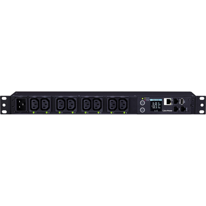 Блок распределения питания PDU CyberPower PDU81005 1U type, 16Amp, plug IEC 320 C20, 8 IEC 320 C13