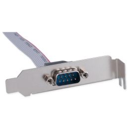 Cablexpert Планка на заднюю панель низкопрофильная, 1 порт COM/RS-232/DB9-M CCDB9RECEPTACLE-LP