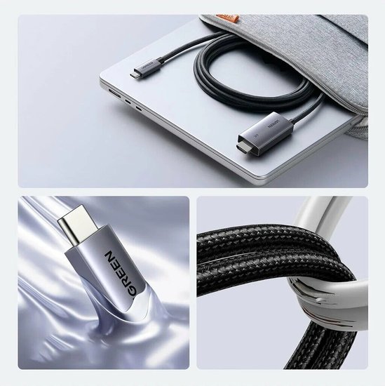Кабель Ugreen CM675 HDMI - USB Type-C 55330 (2 м, черный) кабель HDMI/USB 2.0 Type-C, черный, длина 2 м