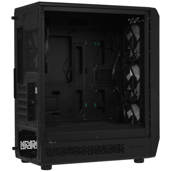Корпус GameMax Forge MB без БП Черный, ATX, USB3.0,Зак.стекло,4*120мм ARGB вент+конт., пыл.фильтр