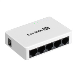 Коммутатор неуправляемый ExeGate EDES-1005C (5-портовый UTP 10/100Mbps, с функцией энергосбережения (Green Ethernet Technology), настольный) EX298685RUS