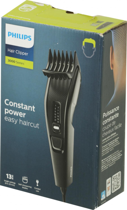 Машинка для стрижки волос Philips HC3510/15 (для прически/для бороды и усов, длина стрижки: 0.5–23 мм, питание от сети, влажная чистка, не требует смазки)