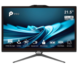 Моноблок MSI Pro AP222T 14M AiO 21,5" FHD 1920x1080 IPS AG 10pts Touch, Core i3-14100 3.5GHz ,16Gb DDR5 8GBx2 ,256GB SSD, TPM, Intel UHD,WiFi,BT,camera,Wired KB&mouse Eng/Rus,noOS,1y w-ty,Black