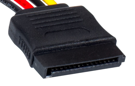 Кабель питания SATA ExeGate EX-CC-SATA-PS (Molex 4pin/SATA15pin, 0,15м) EX138936RUS