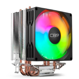 CBR-CC-3130-RGB-PWM Кулер для процессора, Al+Cu, 3 heat pipes, Socket 775/1366/1155/1156/1150/1151/1200/1700/AM2/АМ2+/АМ3/AM3+/FM1/FM2/AM4/AM5, TDP 130W, 90mm Fan, 2600RPM, HB, PWM, 32db