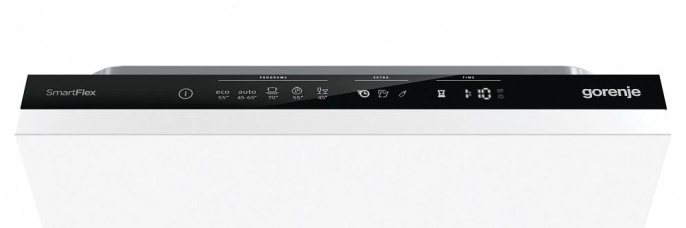 Встраиваемая посудомоечная машина Gorenje GV572D10, узкая, ширина 44.8см, полновстраиваемая, загрузка 11 комплектов
