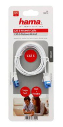 Патч-корд Hama Slim-Flexible UTP 4 пары cat.6 1.5м белый RJ-45 m -RJ-45 m 00135778