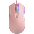 RAPOO Игровая мышь проводная V25S, цвет - розовый 12278