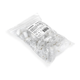 Коннектор ExeGate PL45-C6-8P8C-100 RJ-45 Кат.6 8P8C под одножильный кабель UTP, золотое напыление 100шт EX283691RUS