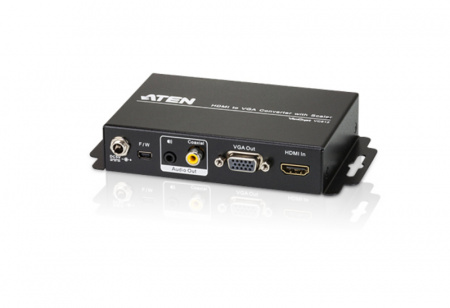 ATEN VC812-AT-G Конвертер, HDMI VGA+AUDIO, HDMI HD-DB15+MINI-JACK+RCA, Female, Б.П. 5V, 1920x1200 DDC2B;1080p;Analog + Digital stereo audio output