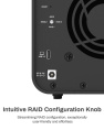 Внешний корпус для жёстких дисков TerraMaster D2-320 DAS tower/JBOD,RAID0,1/up to 2 SATA 3,5' or 2,5' /1xUSB3.1 Type-C gen2/1xPS/1YW