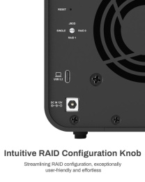 Внешний корпус для жёстких дисков TerraMaster D2-320 DAS tower/JBOD,RAID0,1/up to 2 SATA 3,5' or 2,5' /1xUSB3.1 Type-C gen2/1xPS/1YW
