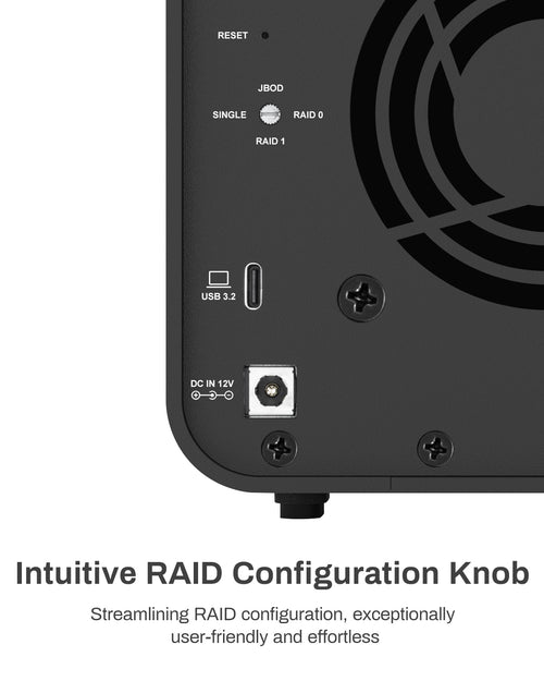Внешний корпус для жёстких дисков TerraMaster D2-320 DAS tower/JBOD,RAID0,1/up to 2 SATA 3,5' or 2,5' /1xUSB3.1 Type-C gen2/1xPS/1YW