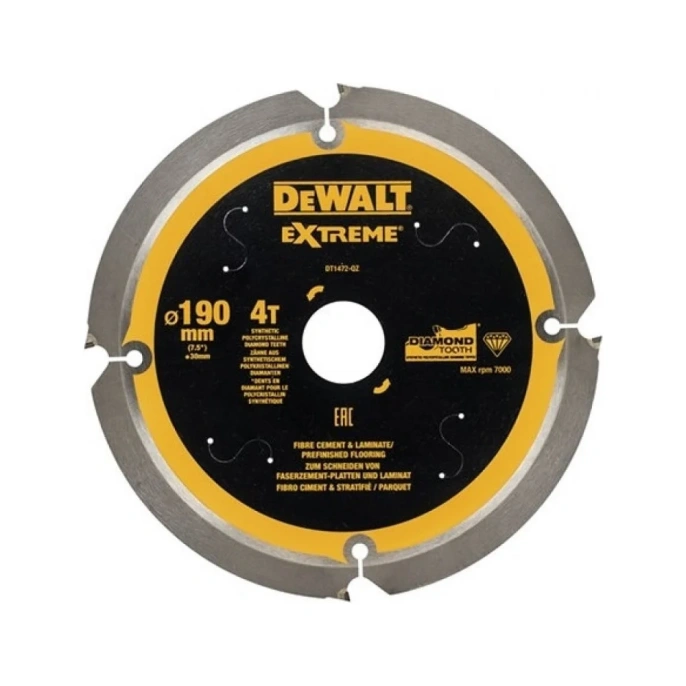 Диск пильный по фиброцементу (190x30 мм; 4T) DEWALT DT1472-QZ