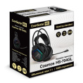 Полноразмерные игровые наушники с микрофоном (гарнитура) ExeGate Cosmos HS-704GL (регулировка оголовья, гибкий дежатель микрофона, объемный звук 7.1, длина кабеля 2.5м, динамик 50мм, 20-20000Гц, RGB подсветка, USB интерфейс, регулировка громкости, Color B