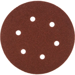 Круг шлифовальный на липучке, по дереву и металлу (6 отверстий, 150 мм, P60, 5 шт.) ELITECH 1820.098800