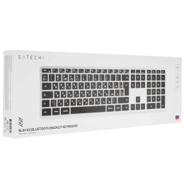 Беспроводная клавиатура Satechi Slim X3 Bluetooth Keyboard-RU. Раскладка - Русская. Цвет- Серый космос. (ST-BTSX3M-RU)