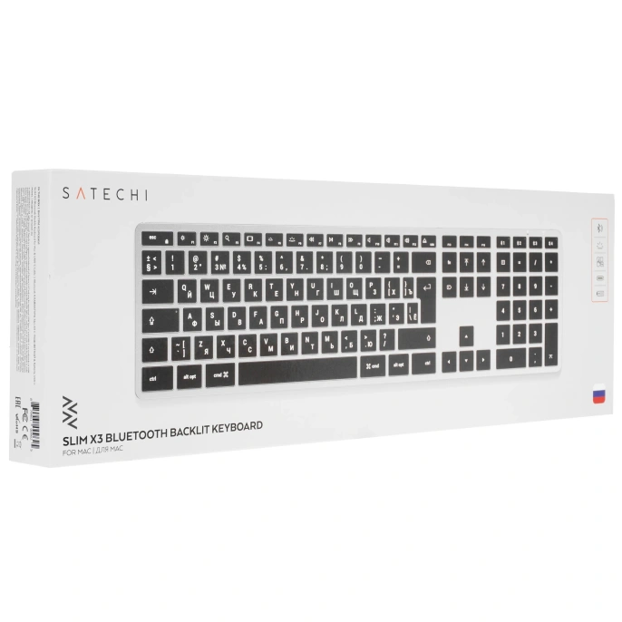 Беспроводная клавиатура Satechi Slim X3 Bluetooth Keyboard-RU. Раскладка - Русская. Цвет- Серый космос. (ST-BTSX3M-RU)