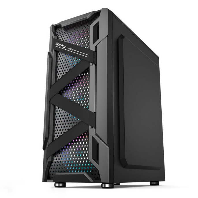 Корпус ALSEYE Warrior-B Mini-ITX/Micro ATX/ATX, USB2.0*2+HD Audio+USB3.0*1, H.D.D. 3.5" *2pcs+S.S.D 2.5" *2pcs, 354*185*413mm AS.07.0002