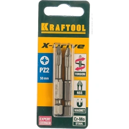 Биты "EXPERT" (E 1/4"; PZ 2; 50 мм; 2 шт.) KRAFTOOL 26123-2-50-2