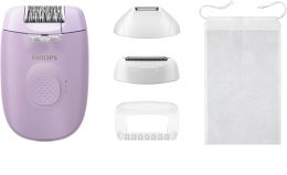 Эпилятор Philips BRE257/00 скор.:2 насад.:3 от электр.сети фиолетовый