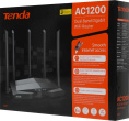 Wi-Fi роутер TENDA AC11,  Wi-Fi 5,  AC1200,  2.4/5ГГц, 3 LAN,  черный