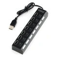 Концентратор Gembird USB 2.0, 7 портов, питание, блистер UHB-U2P7-02