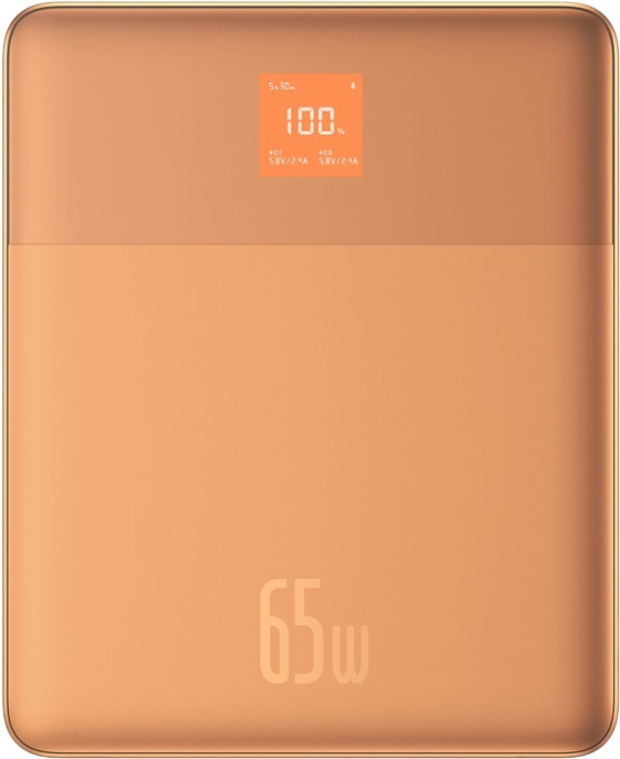 Портативное зарядное устройство Baseus Blade2 P10063801733-00 Power Bank with Digital Display Intelligent Edition 12000mAh 65W Canyon Coral (для быстрой зарядки ноутбуков, планшетов и смартфонов, цифровой дисплей, подключение к приложению, с кабелем Type-