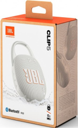 Колонка портативная JBL Clip 5, 7Вт, белый