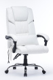 Кресло Cactus с вибромассажем CS-CHR-OC02M-WT, экокожа, до 120кг, белый