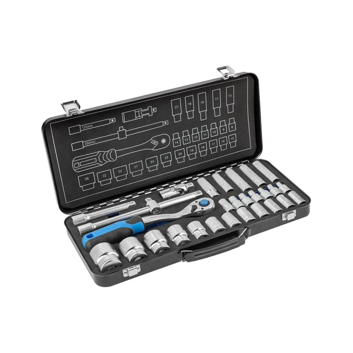 Набор инструментов HOEGERT TECHNIK 29 шт, 1/2 HT1R480