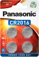 Батарейка Panasonic Lithium CR2016 BL4 (CR-2016EL/4B) (литиевый электролит, напряжение: 3 В, емкость: 90 мАч)