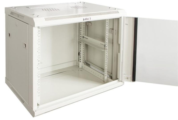 Шкаф коммутационный Lanmaster (TWT-CBWPG-6U-6X6-GY) настенный 6U 600x600мм пер.дв.стекл 60кг серый 500мм 368мм IP20 сталь