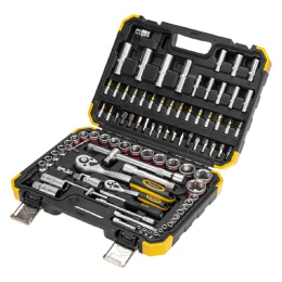 Набор инструментов KRANZ 1/2" 1/4" CRV пластиковый кейс 94 предмета KR-66-6694