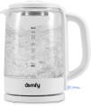 Чайник электрический DOMFY DSW-EK304, 1.6л, стекло/пластик