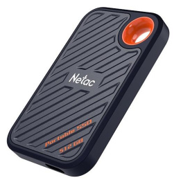 512ГБ Внешний диск SSD NETAC ZX20 NT01ZX20-512G-32BL, USB-C, запись - 1800МБ/с, чтение - 2000МБ/с, синий