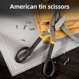 Ножницы по металлу прямые Deli DL25912 310мм, для резки холоднокатаного листа толщиной до 0,9мм и листа из нержавеющей стали толщиной до 0,6 мм