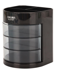 Настольный набор Deli E38253, 12 предметов, черный