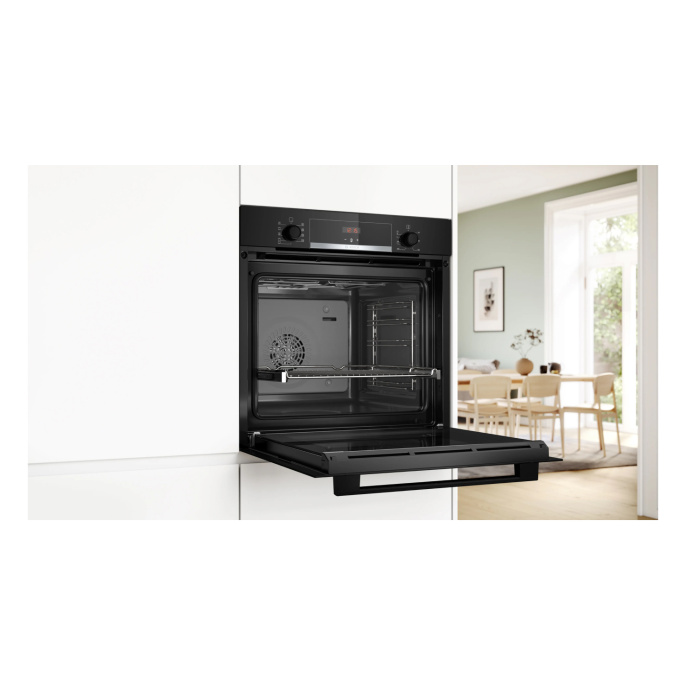 Духовой шкаф электрический Bosch Serie 4 HBA534EB3,  71л,  дверца с 2 стеклами,  черный
