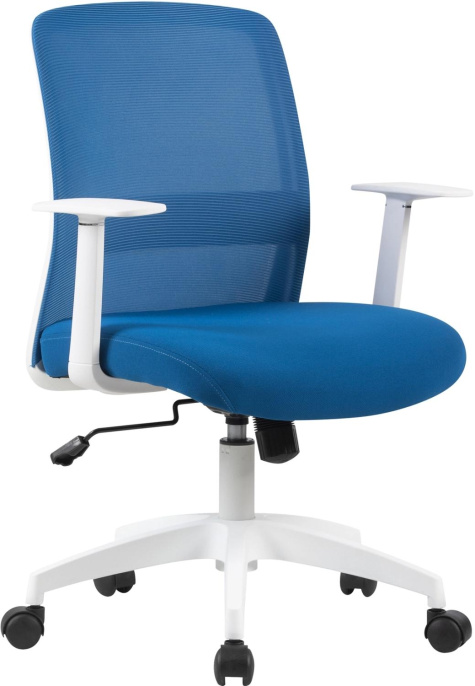 Кресло Cactus CS-WMC333-BL, сетка/ткань, до 100кг, фиксированные подлокотники,  темно-синий