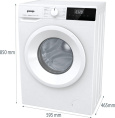 Стиральная машина Gorenje W1NHPI60SCS, с фронтальной загрузкой, 6кг, 1000об/мин, с паром, инверторная