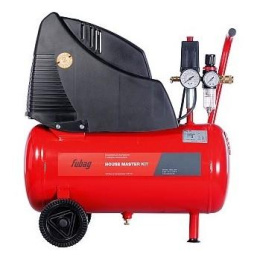 FUBAG HOUSE MASTER KIT Компрессор+набор из 5 предметов [8213800KOA610 8213800KOA541 ] {Реси- вер, л 24 Произ- водит., л/мин 180 Давле- ние, бар 8 Мощность, кВт1.1 Напря- жение, В 220 Вес, кг 19}