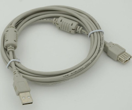 NONAME BEHPEX 744792 Кабель-удлинитель USB A m USB A f 3м феррит.кольца серый