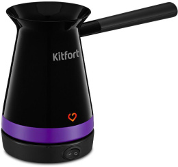 Кофеварка Электрическая турка Kitfort КТ-7184 1000Вт черный/фиолетовый