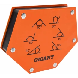 Угольник магнитный шестиугольник 75LBS (0, 45, 60, 75, 90, 135 град; усилие 34 кг) Gigant G-0515