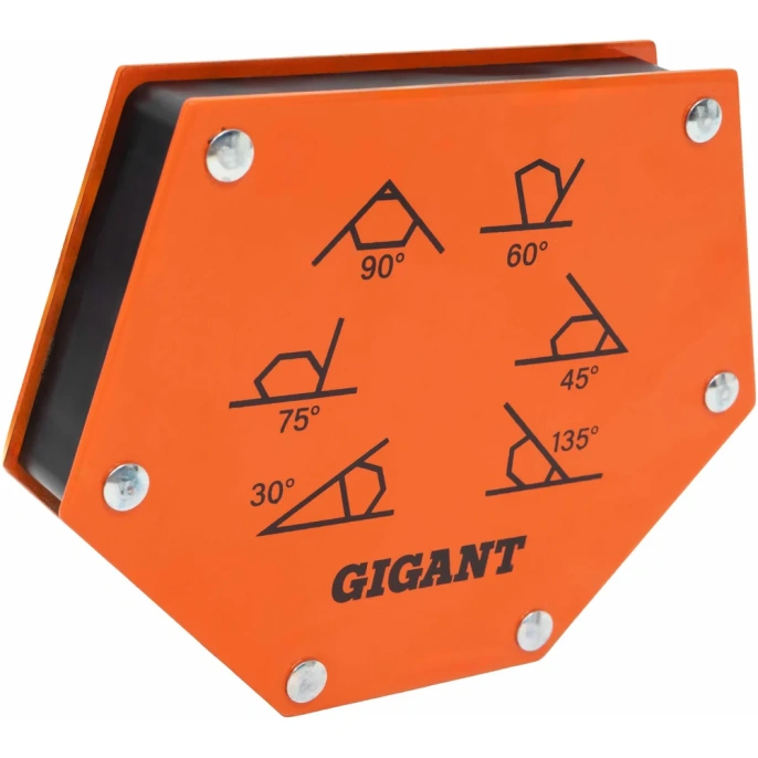 Угольник магнитный шестиугольник 75LBS (0, 45, 60, 75, 90, 135 град; усилие 34 кг) Gigant G-0515